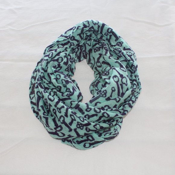 Infinity Scarf Teal and Navy Blue | Key Design - Picture 1 of 2